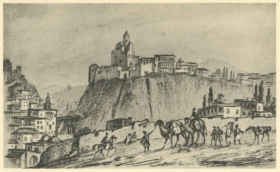 «Тифлис. Метехский замок», рисунок М. Ю. Лермонтова