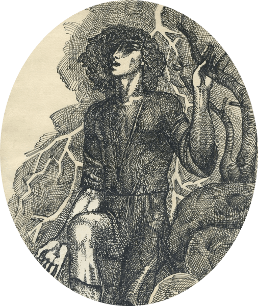 Иллюстрация А. Г. Пономарева к поэме «Мцыри». 1978