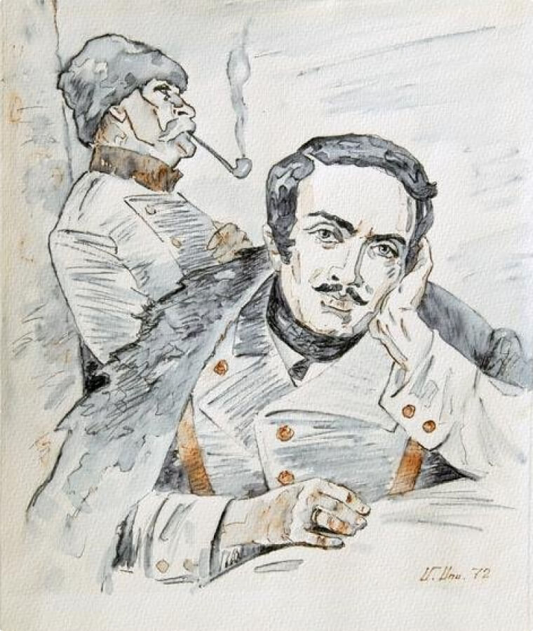 Иллюстрация к роману «Герой нашего времени». 1972