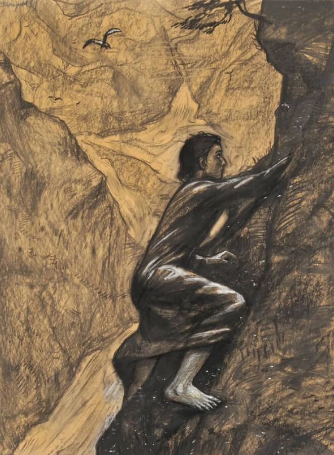 Иллюстрация И. С. Глазунова к поэме «Мцыри». 1964.